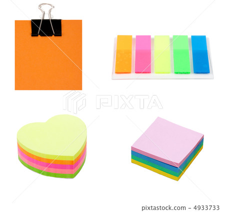 Collage, colored office stickers 4933733