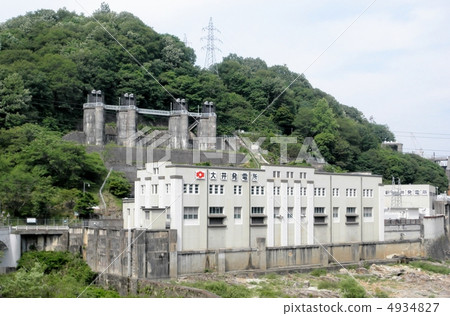 Gifu Prefecture Oi Dam Power Plant A Power Plant of the Ooi Dam 4934827