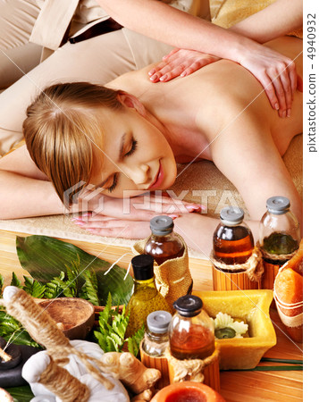 Massage in  beauty spa. 4940932