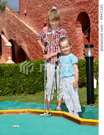 Kids playing in park. Kids playing in park. 4941185