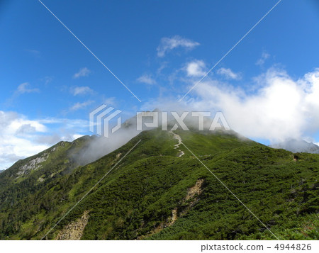 西穂高岳 夏季的山區 圓山 4944826