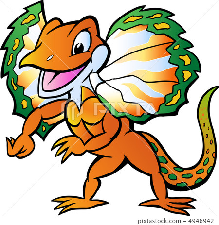 Hand-drawn Vector illustration of an Lizard in colorful splendor 4946942