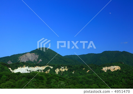 Moon and Shirakami Mountains and Japan Canyon 2012 4951470