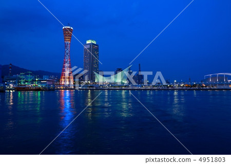 神戶港的夜景 神戶港的夜景 4951803