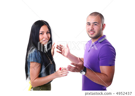 Happy young ethnic couple smiling Happy young ethnic couple smiling 4952437
