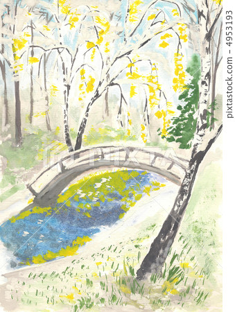 Park in the spring. picture 4953193