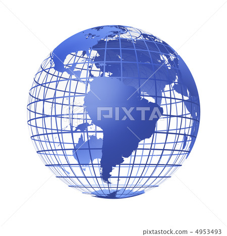 transparent the globe blue color 4953493