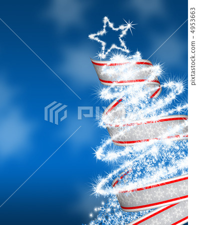 Abstract fur-tree with ribbon 4953663