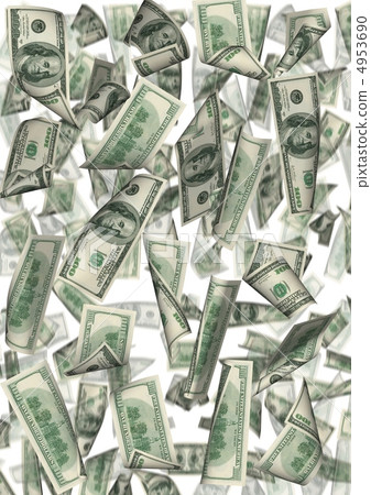 dollar rain isolated 4953690