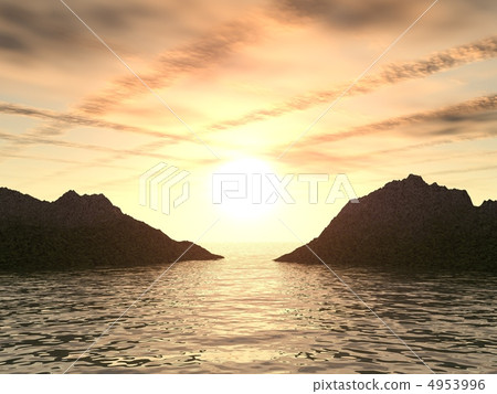 Fantastic yellow sunset Fantastic yellow sunset 4953996