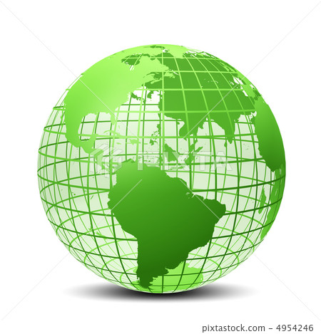 transparent the globe green color 4954246