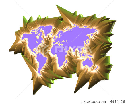 3D Map continent 4954426