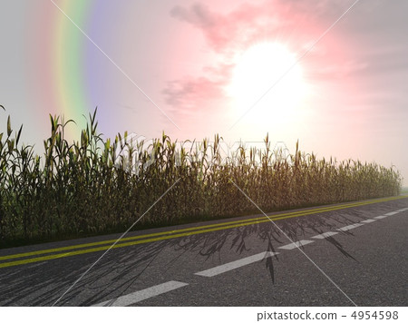 Rainbow and bright sunrise 4954598