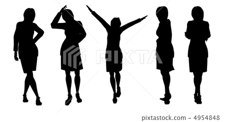 Silhouette of the businesswoman 4954848