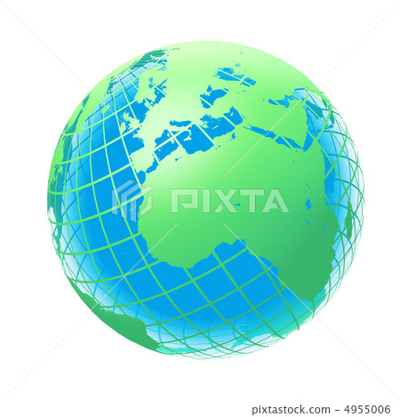 transparent the globe green and blue color 4955006