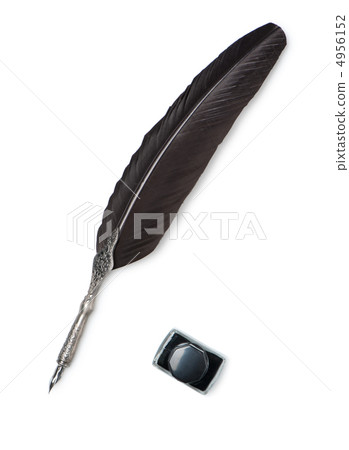Feather quill and inkwell Feather quill and inkwell 4956152