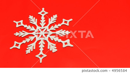 The big snowflake on a red background 4956584