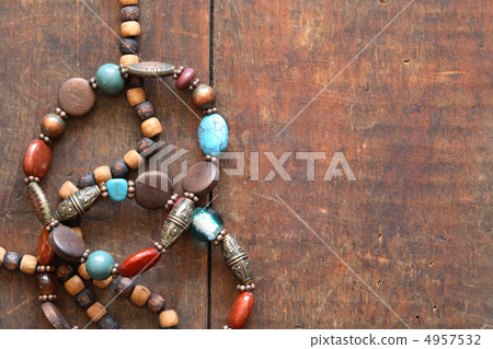 Costume Jewelry On Wood Costume Jewelry On Wood 4957532