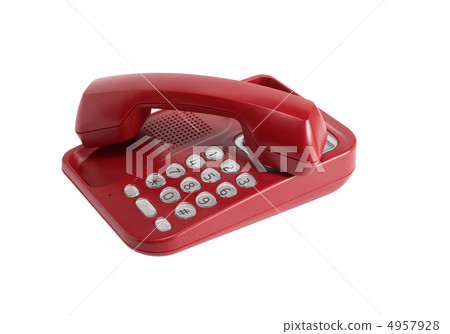 Red Telephone On White 4957928