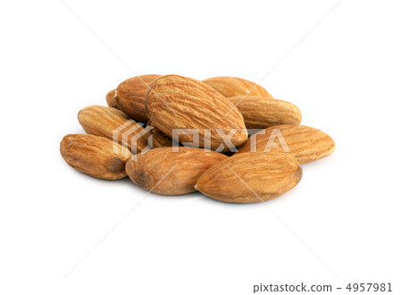 Almonds On White 4957981