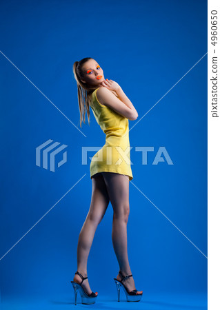 Young sexy woman with bright make-up pin-up 4960650