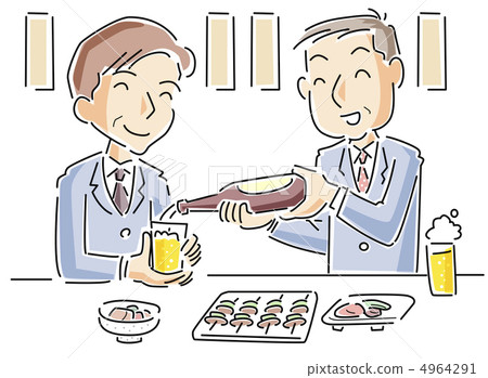 A businessman drinking beer 4964291