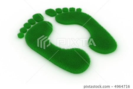 Footprint from grass 4964716