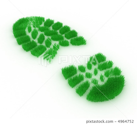 Footprint from grass 4964752