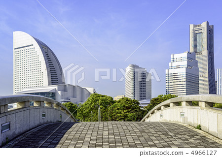 橫濱港未來（從橫濱市西，林肯公園）的景觀 4966127