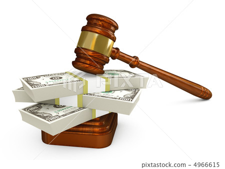 Gavel and money stack Gavel and money stack 4966615