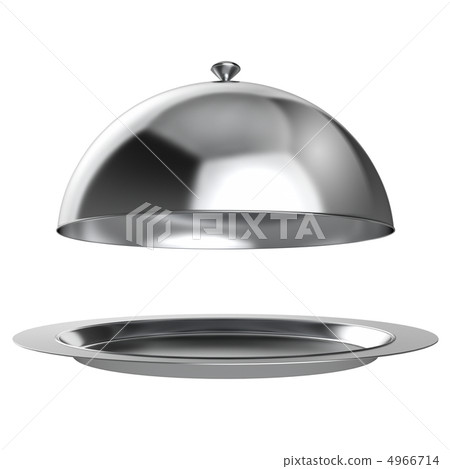 Restaurant cloche with open lid 4966714