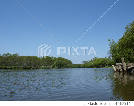 Kushiro River flowing in Hosooka Kushiro River flowing in Hosooka 4967515