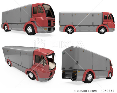 Collage of isolated truck 4969734