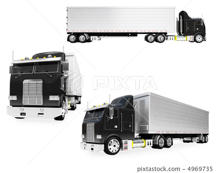 Collage of isolated truck 4969735