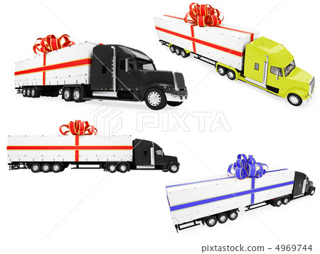 Collage of isolated surprise truck 4969744