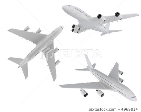 Collage of isolated airplane 4969814