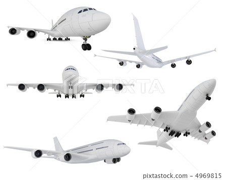 Collage of isolated airplane 4969815