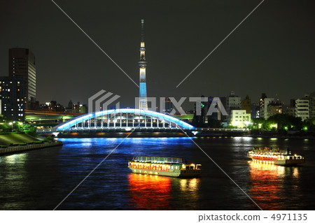 隅田川 永代橋 晴空塔 4971135