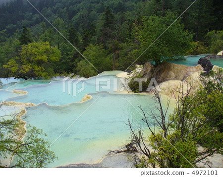 四川省松潘世界遺產黃龍 四川省松潘世界遺產黃龍 4972101