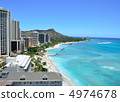 Diamond Head Desired from Waikiki Beach 4974678