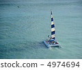 Yacht on the Waikiki coast 4974694