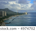 A rainbow over diamond head that you want from Waikiki Beach 4974702
