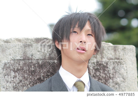 Male high school student in uniform 4977885