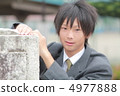 Male high school student in uniform 4977888