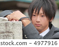 Male high school student in uniform 4977916