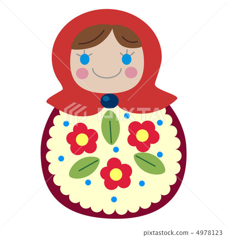Matoryoshika 插圖素材 圖庫