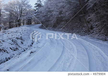 Snow-covered road  4979904