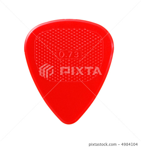 red ribbed guitar plectrum isolated on white red ribbed guitar plectrum isolated on white 4984104