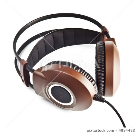 stereo headphones isolated on white 4984498