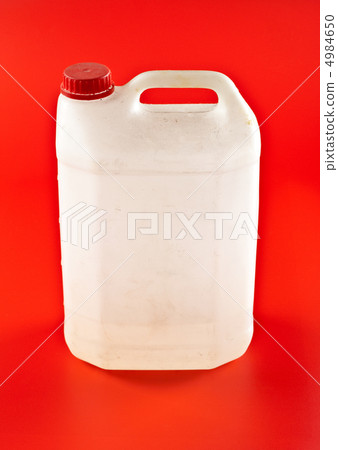 white dusty canister on red white dusty canister on red 4984650